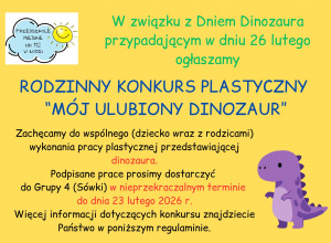 Rodzinny konkurs plastyczny "Mój ulubiony dinozaur"