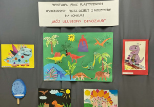 Prace plastyczne wykonane na konkurs "Mój ulubiony dinozaur"