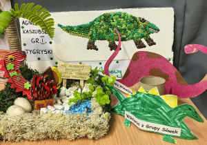 Prace plastyczne wykonane na konkurs "Mój ulubiony dinozaur"