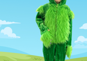 dziecko w stroju karnawałowym na sztucznie generowanym tle