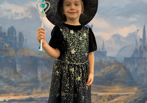 dziecko w stroju karnawałowym na sztucznie generowanym tle