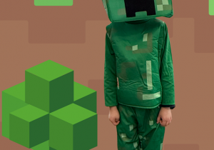 dziecko w stroju karnawałowym na sztucznie generowanym tle