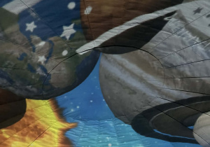 Zdjęcie kosmosu w mobilnym planetarium