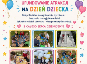 Podziękowania dla Rady Rodziców